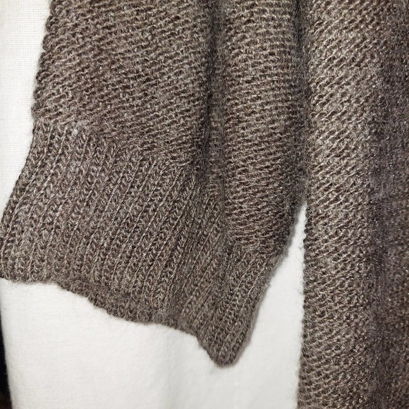 design History Brown Rib Knit Mock Turtle Women's Sweater, Medium - Picture 3 of 8